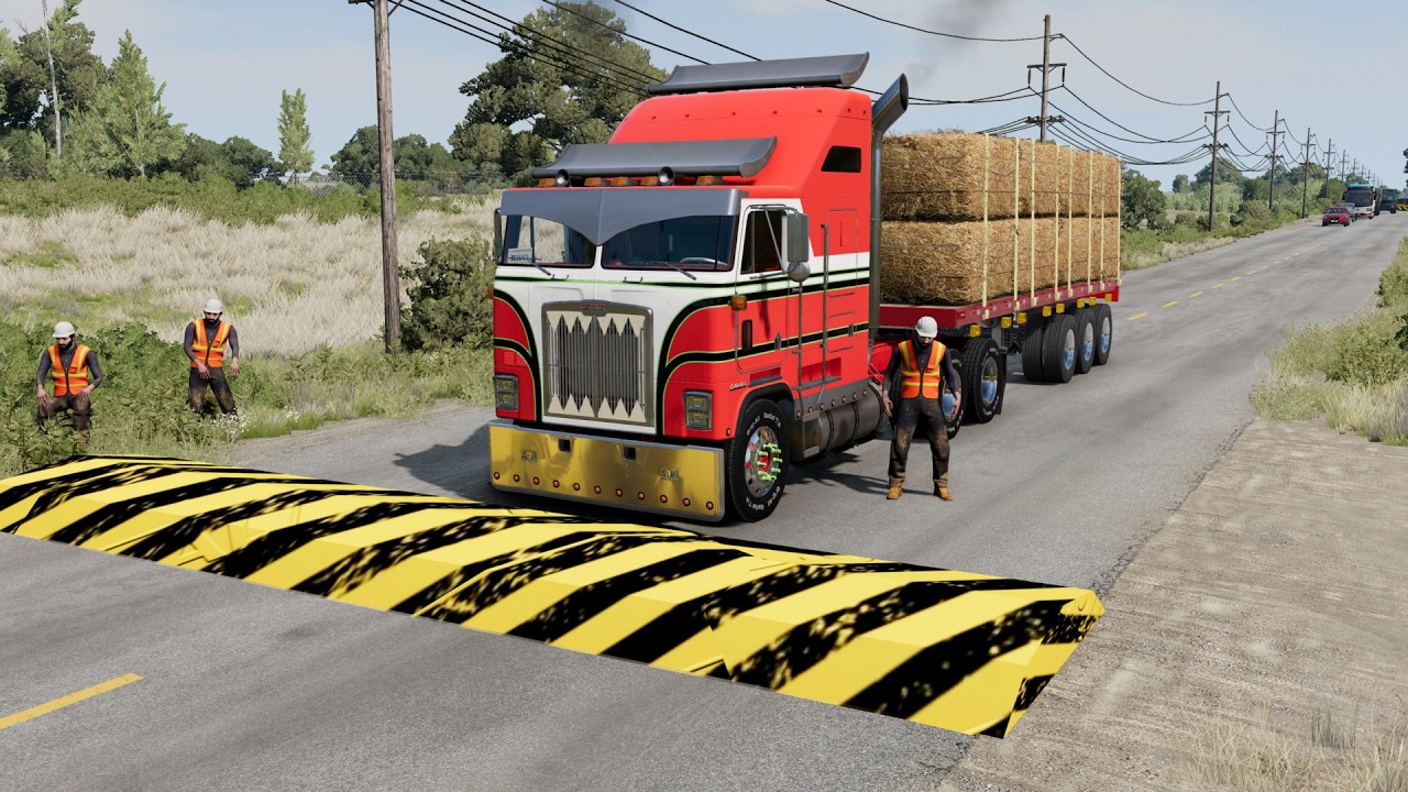 Truck vs Speedbump  -  BeamNG.Drive 🚛🚜🚚