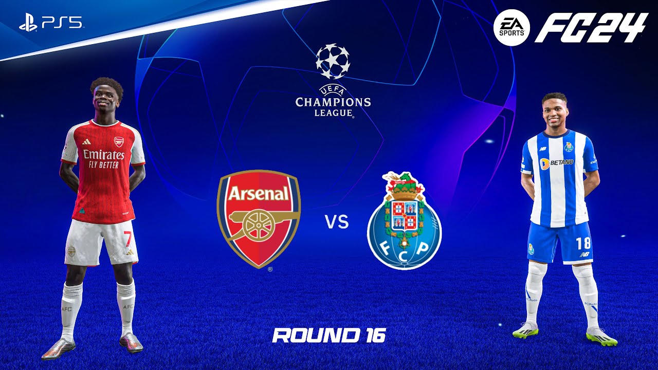 FIFA 24 - Arsenal vs FC Porto | UEFA Champions League Round 16 | PS5&trade; [4K60]