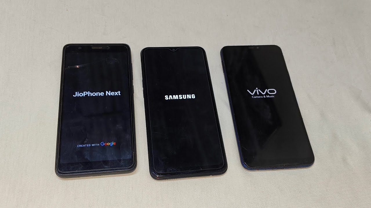 Jio vs Samsung A10 vs Vivo y91 Reboot Speed Test