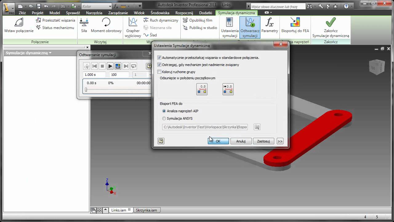Autodesk Inventor - Symulacja Dynamiczna - Tips&Trics