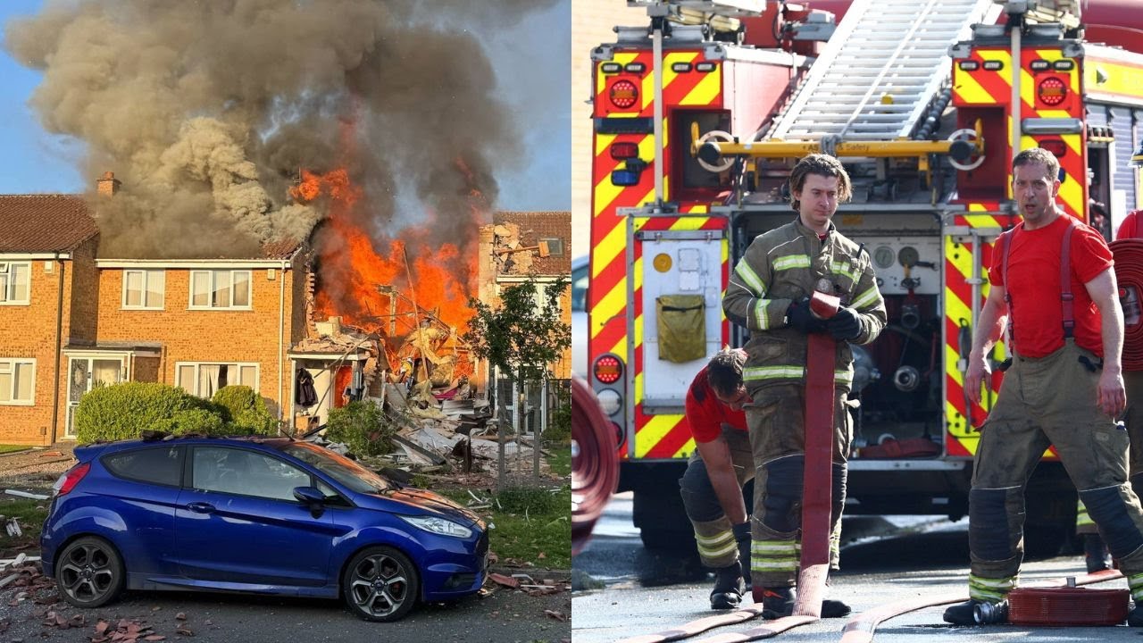 House destroyed in suspected gas explosion | SWNS