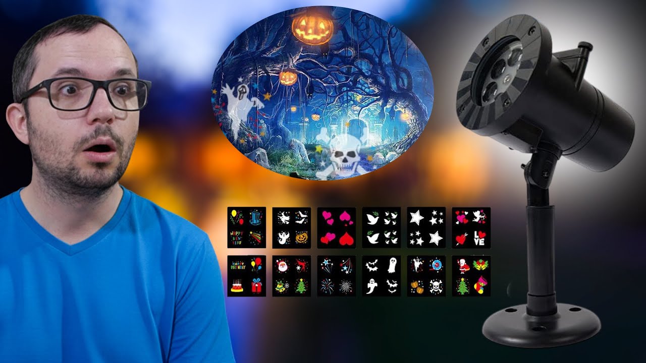 Lampe 12 Motifs Étanche Lumière pour Extérieur Intérieur Fête Jardin Éclairage Decoration