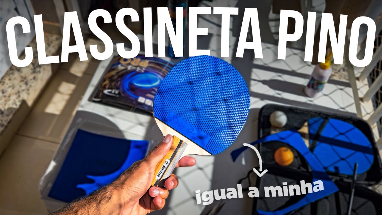 Montando uma raquete de tênis de mesa CLASSINETA com PINO CURTO! (disponível a venda)
