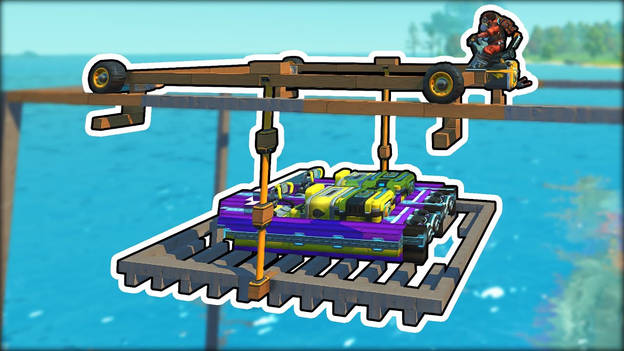 Мы построили систему эстакад, чтобы переместить нашу лодку по суше! (Scrap Mechanic Co-op, эпизод...