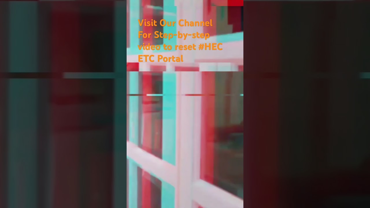 How to reset HEC ETC Portal | Video Tutorial #hec #law #howto #pakistan