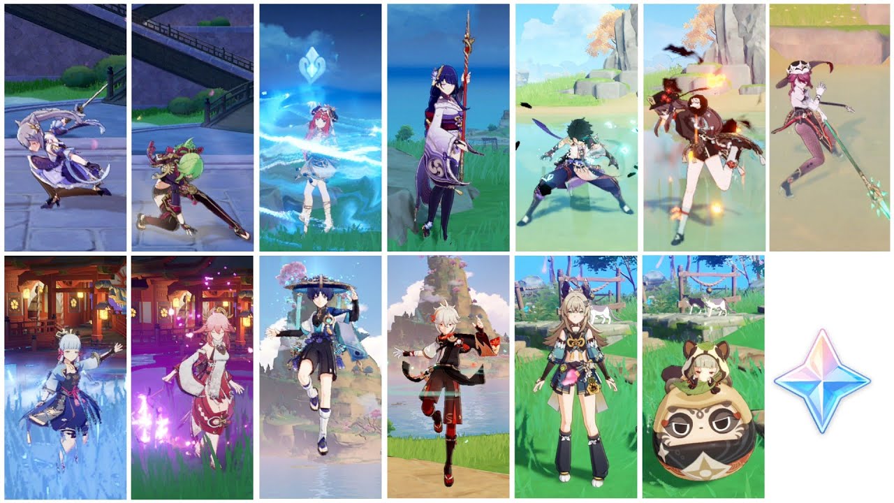 13 Genshin Characters Smooth Transition #genshinimpact
