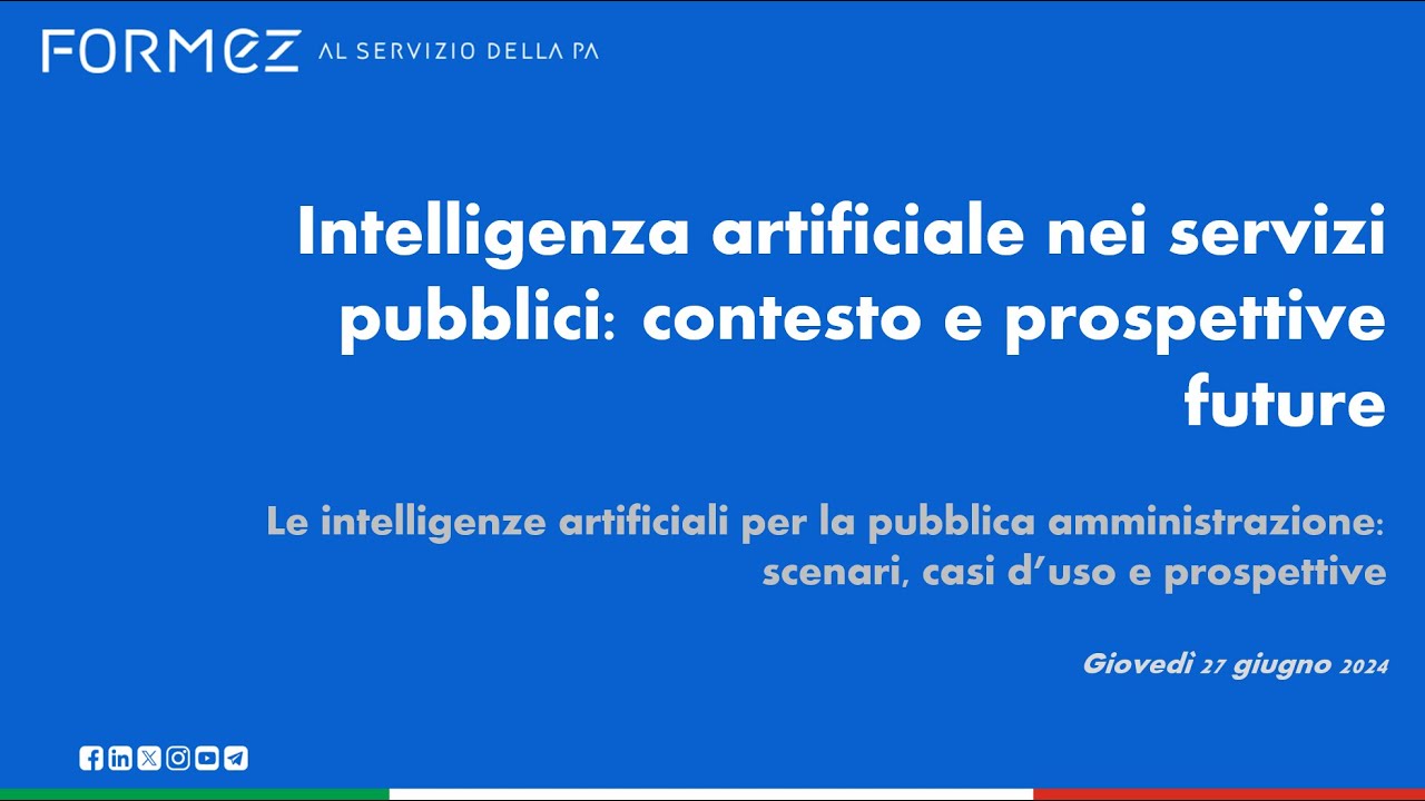 Intelligenza artificiale nei servizi pubblici: contesto e prospettive future