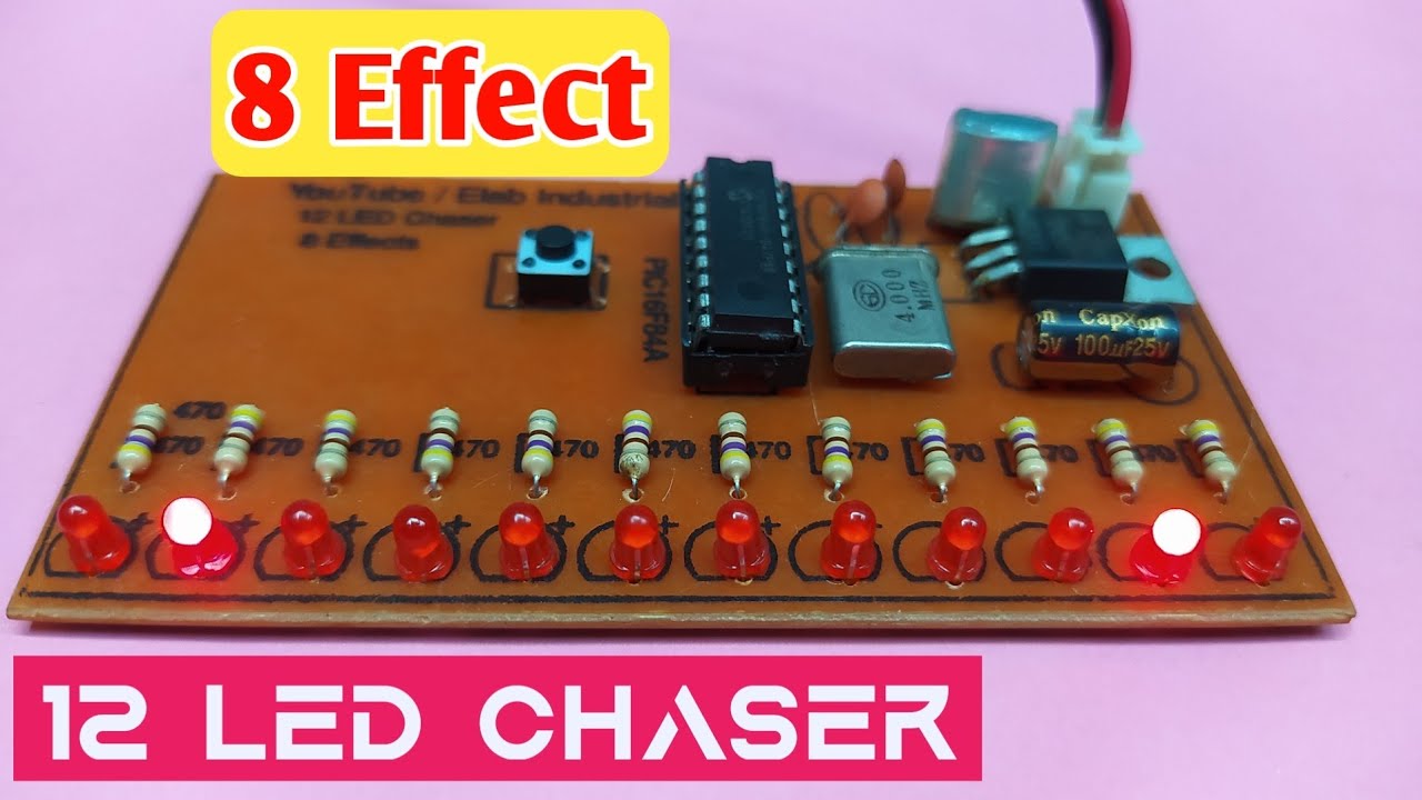 12 LED Chaser 8 Effect (ElabIndustrial)