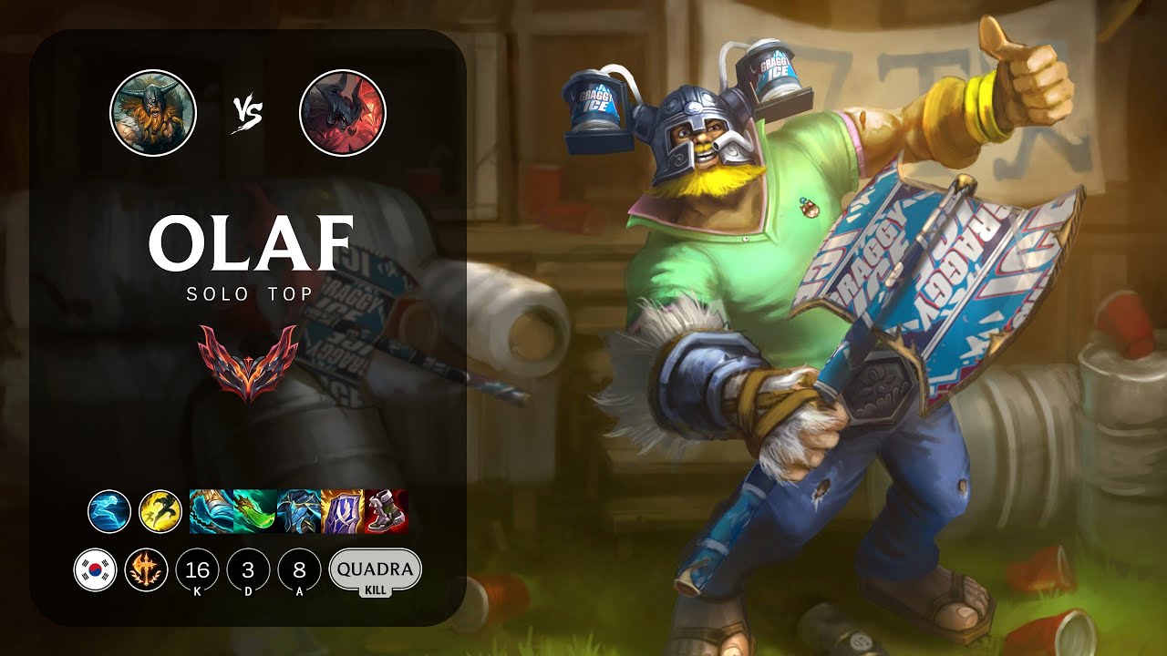 Olaf Top vs Aatrox - KR Grandmaster Patch 13.17