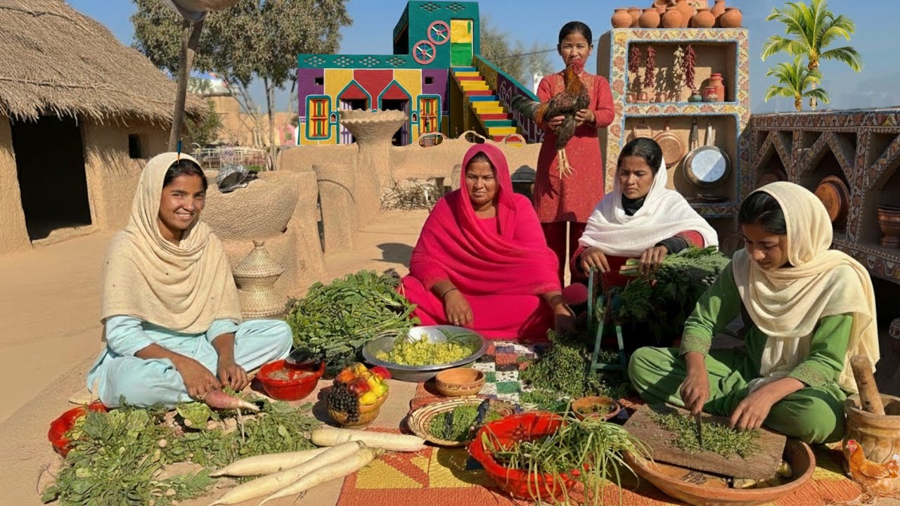 Village Beautiful Women Cooking Routine in Pakistan | Village Food | Desert Life | Lehnda Punjab 