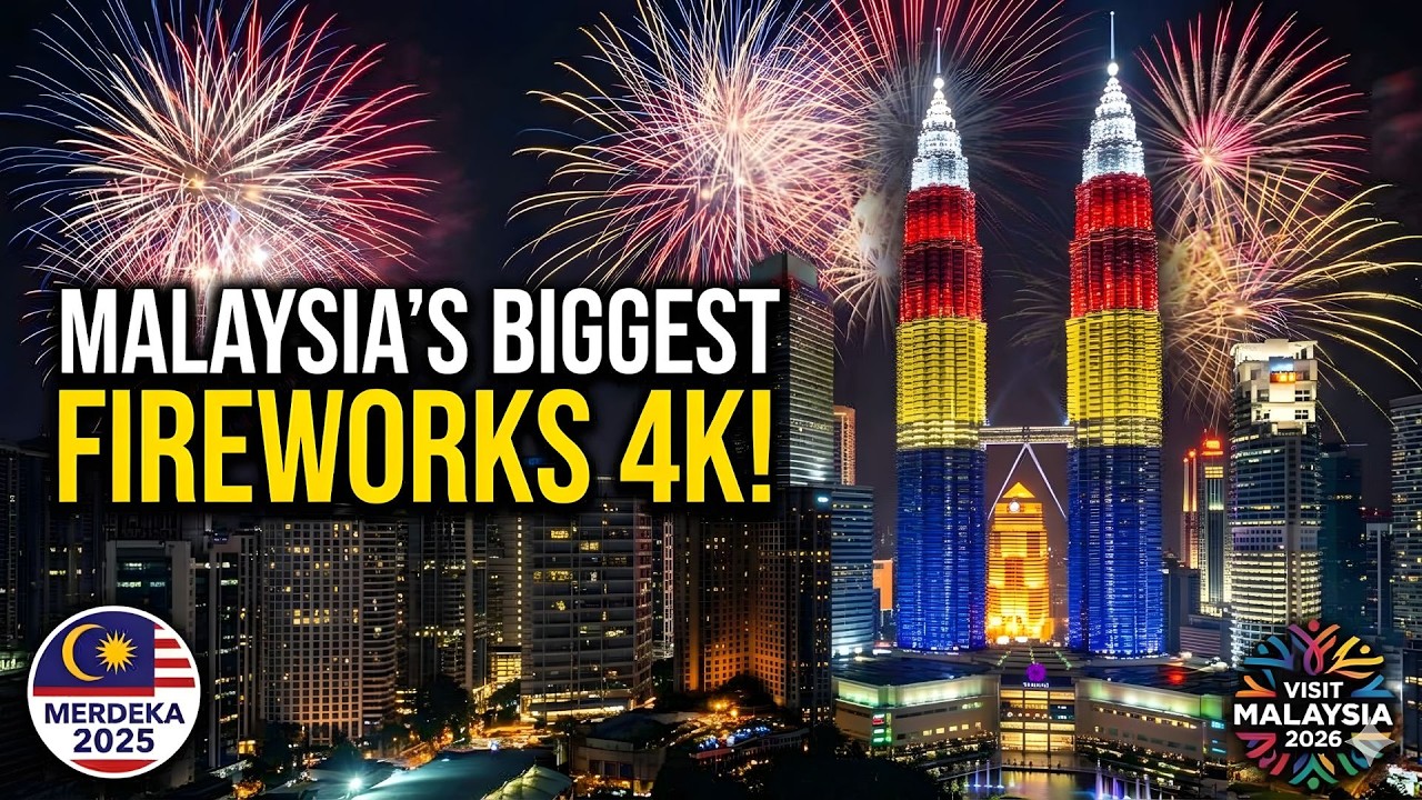 🎆The BIGGEST Fireworks in Malaysia! 🇲🇾 Merdeka Parade 2025 | Visit Malaysia 2026 (4K) VP abroad