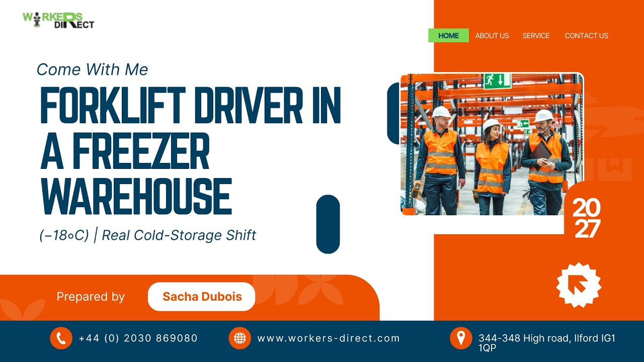 Come With Me: Forklift Driver in a Freezer Warehouse (−18 ∘ C) | Real Cold-Storage Shift