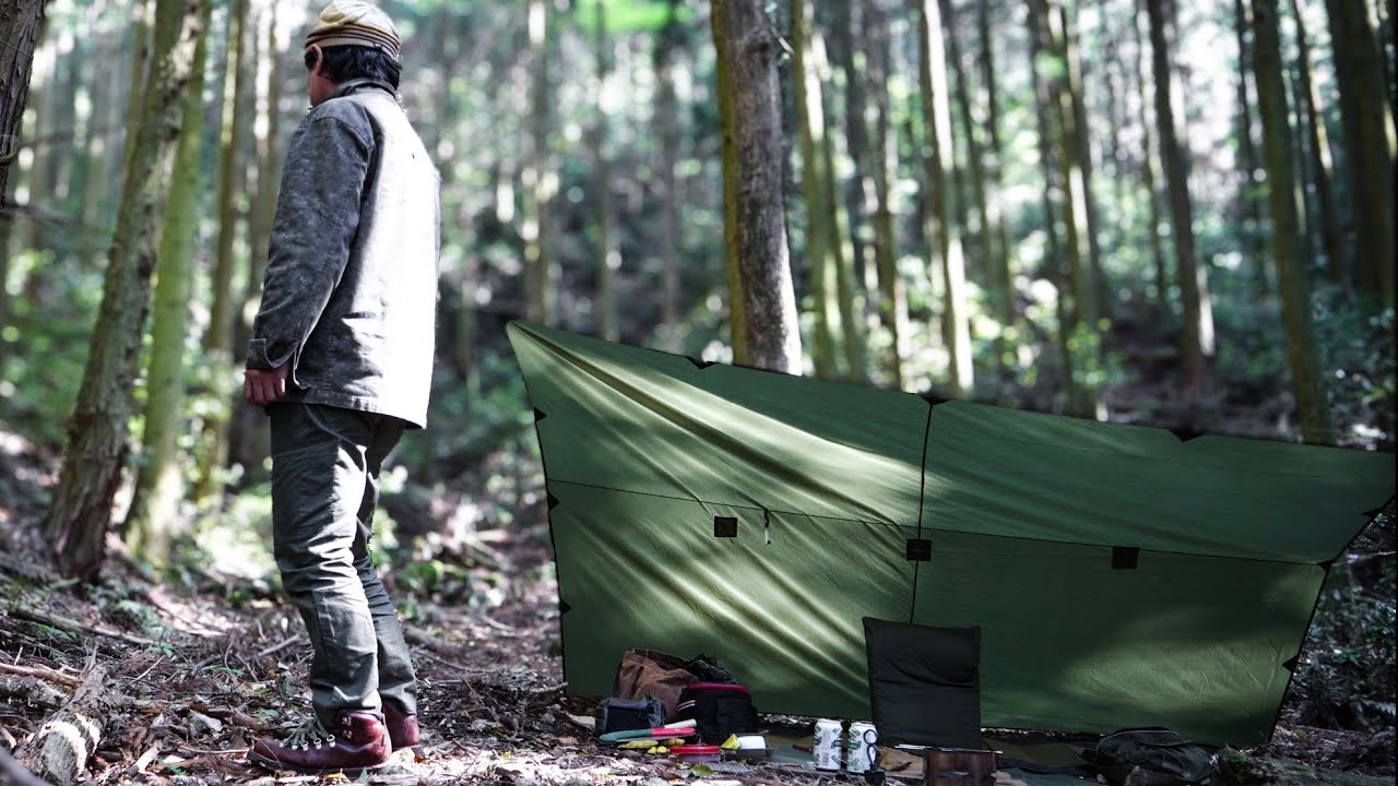 HELIKON-TEX SUPERTARP — кемпинг под брезентом с армейским палаточным креслом