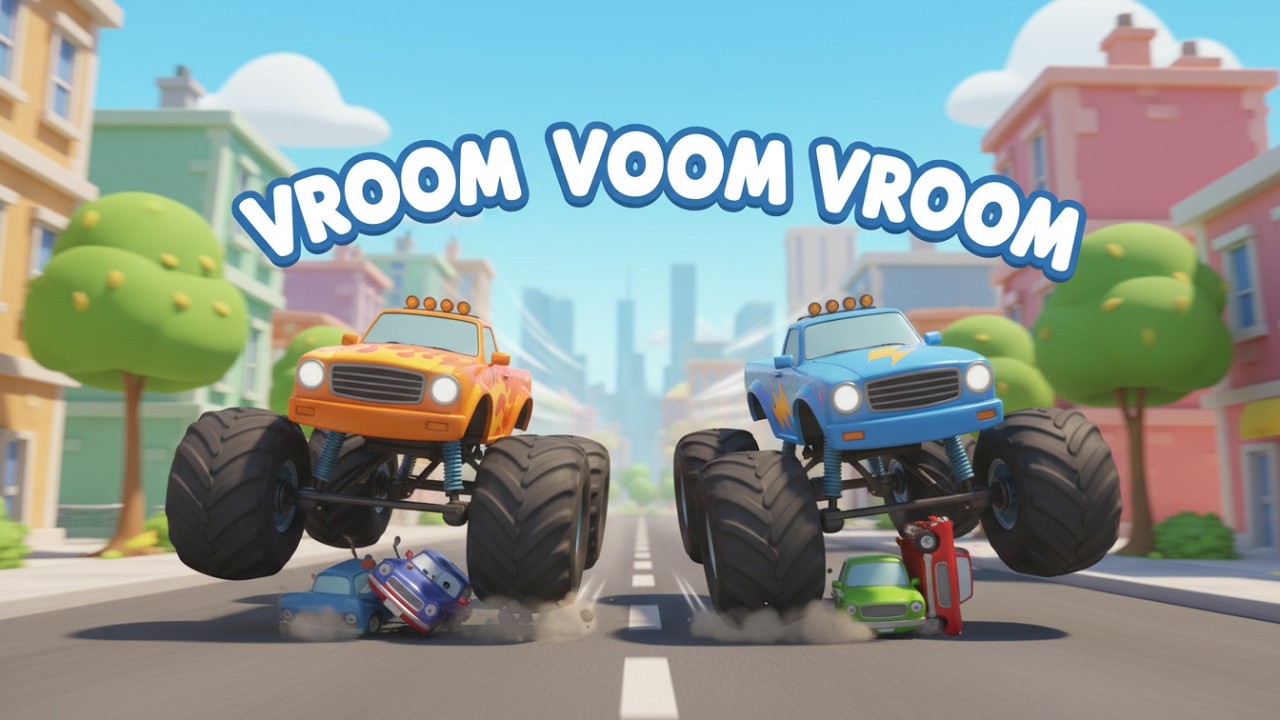 Number Monster Truck Song 1–5 | Kids Counting Song | Baby Song, Learn Numbers with Trucks 🚛🔥
