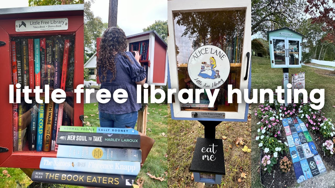 little free library hunting ep 9 📚🍁 12 libraries, new books & my biggest haul yet!
