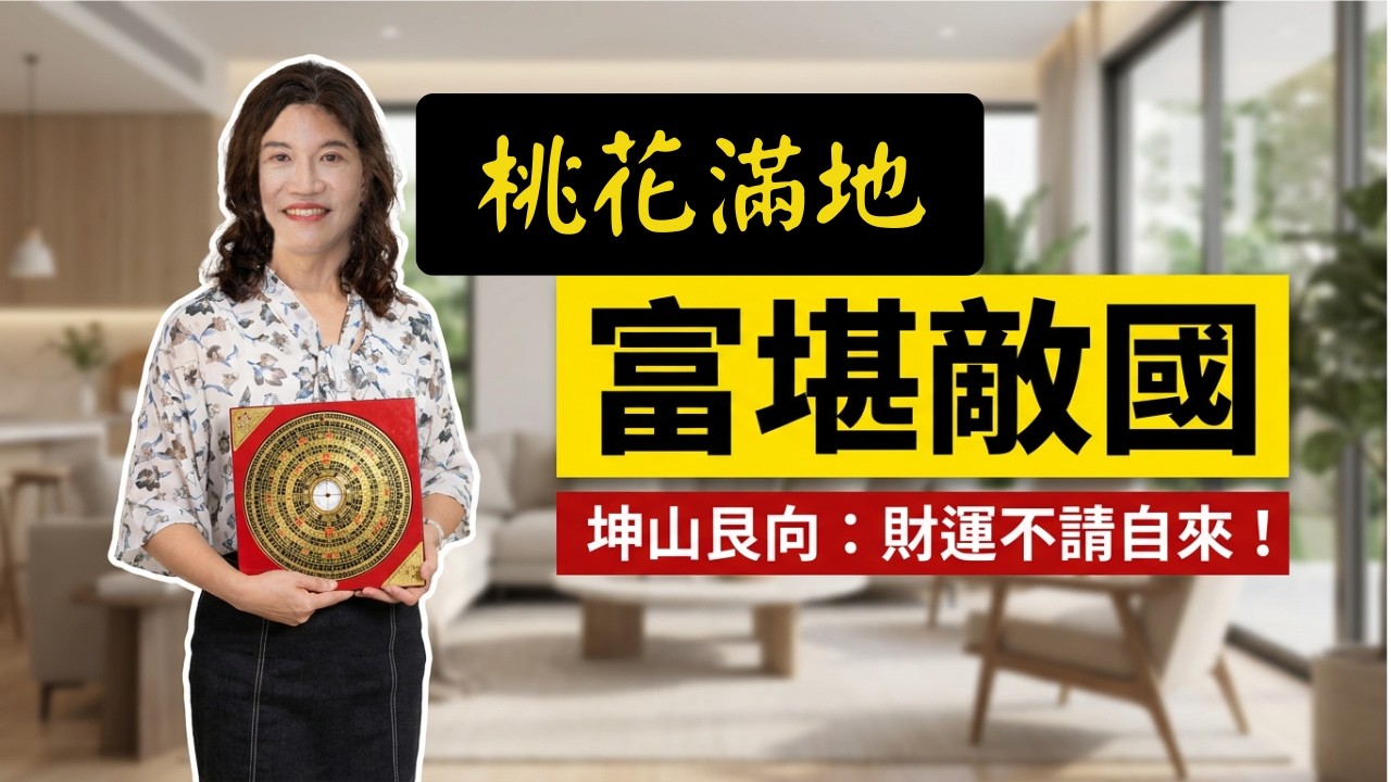【坤山艮向，坐西南朝東北】坐對財位，富堪敵國，財運不請自來！陰神滿地，桃花滿天～桃花位在哪裡？天醫位在哪裡？八宅第一好星是這個！房子火太旺該如何化解！安床安得好，夫妻沒煩惱！【吳尚易風水教學】