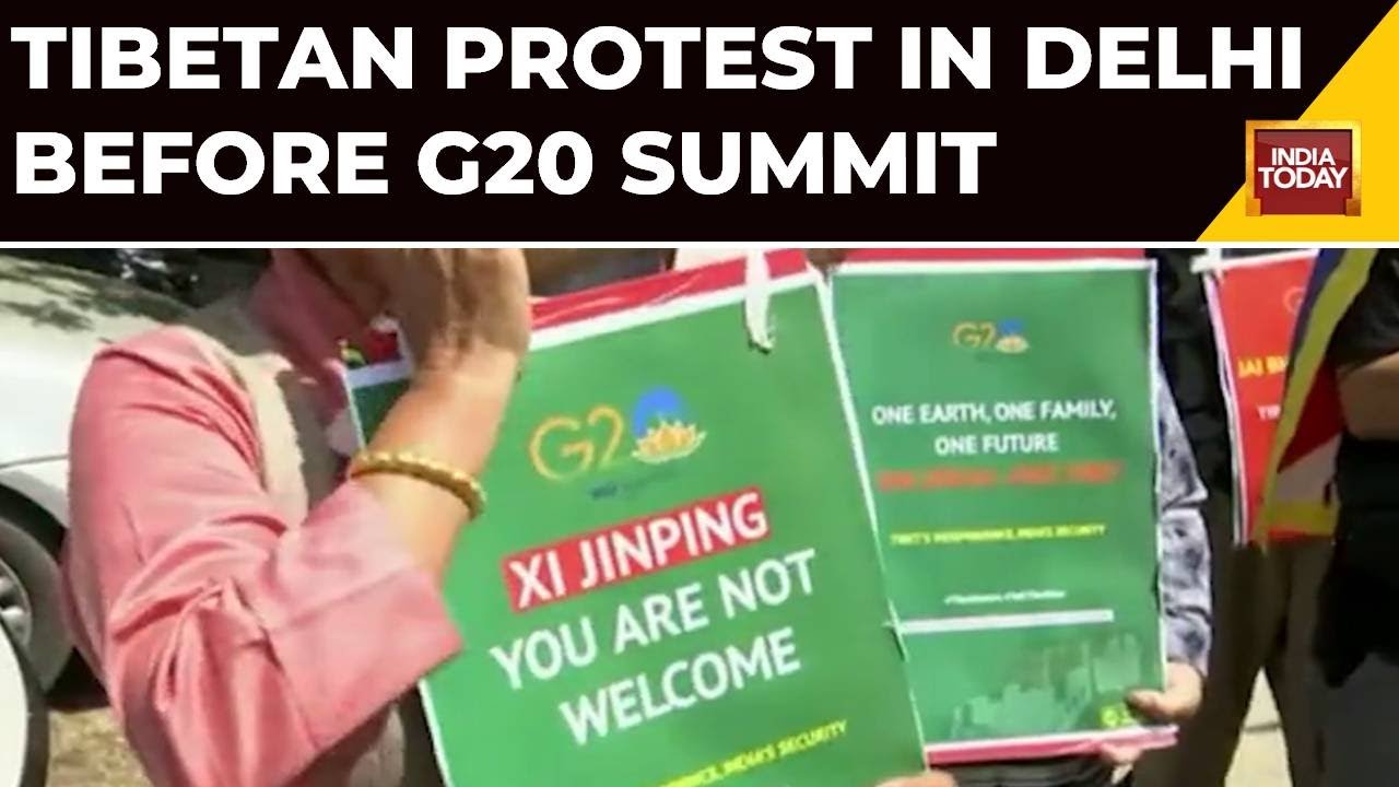 Tibetan Community In Delhi Stage A Protest Near Majnu Ka Tilla Against Chinese Government