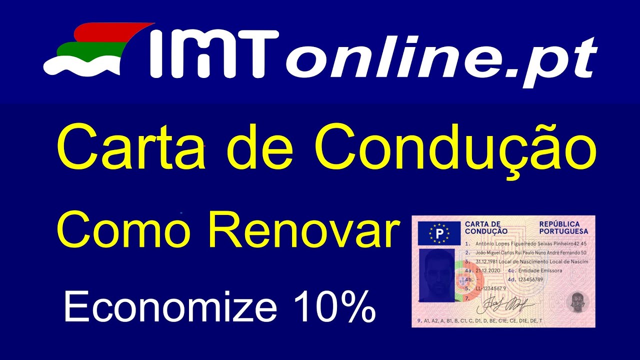 Como renovar a carta de condu&ccedil;&atilde;o online passo a passo | IMT Online
