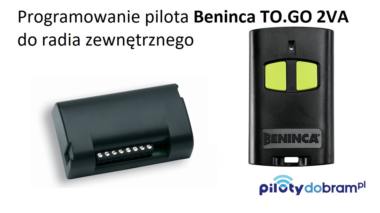 Programowanie pilota Beninca TO.GO 2VA do radioodbiornika ONE.2WB