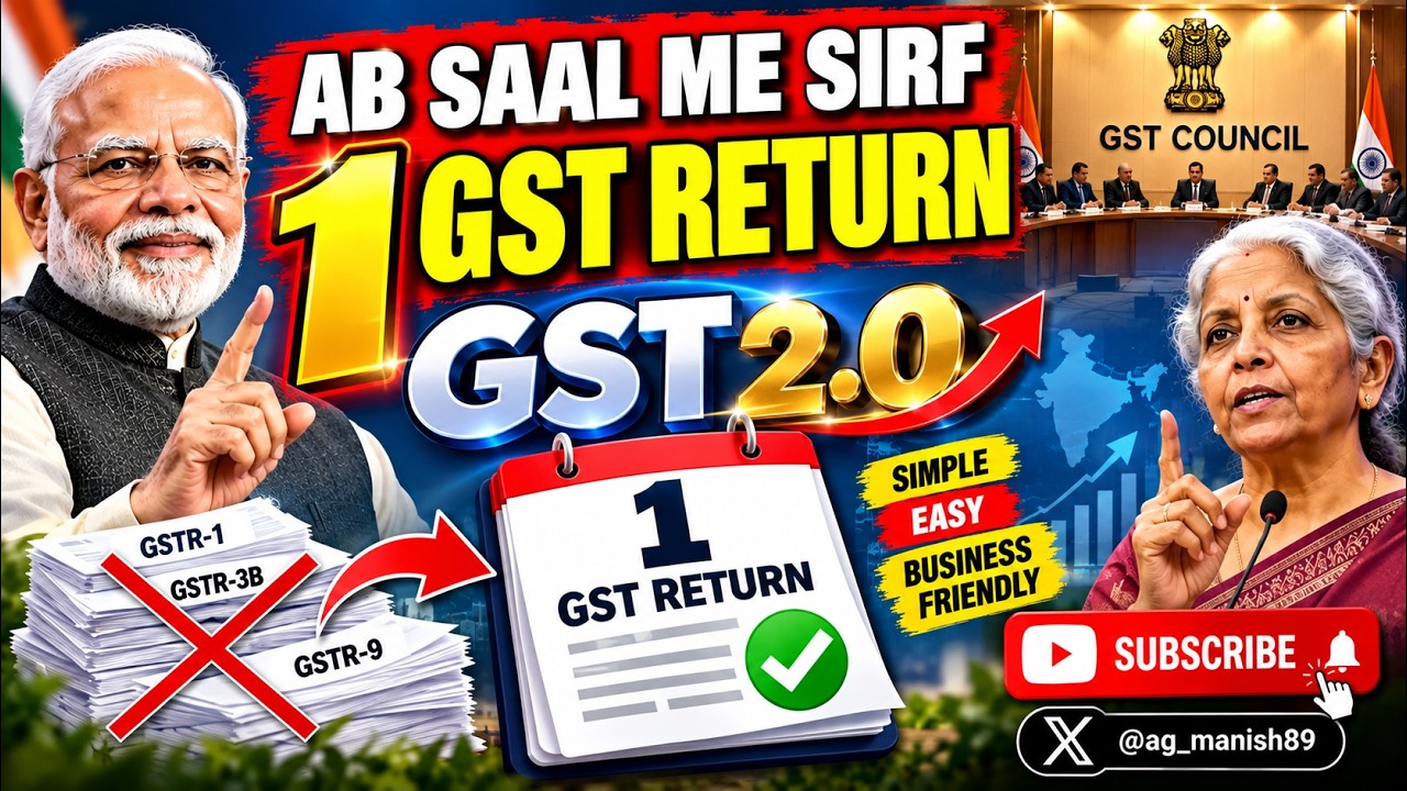 GST 2.0: अब साल में सिर्फ 1 GST Return? GST Council का बड़ा प्लान | GSTR-1 & 3B खत्म?