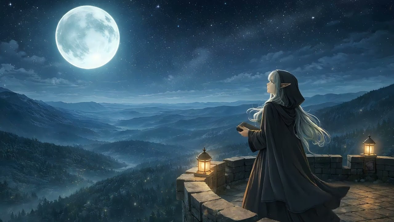 Under the Stars on the Tower Rooftop — Fantasy Lofi