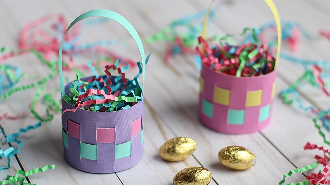 How To Make A Mini Paper Easter Basket 🐰Easter Egg Holder 🐣