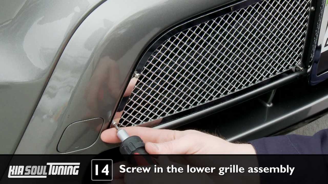 Kia Soul Chrome Mesh Grille Install