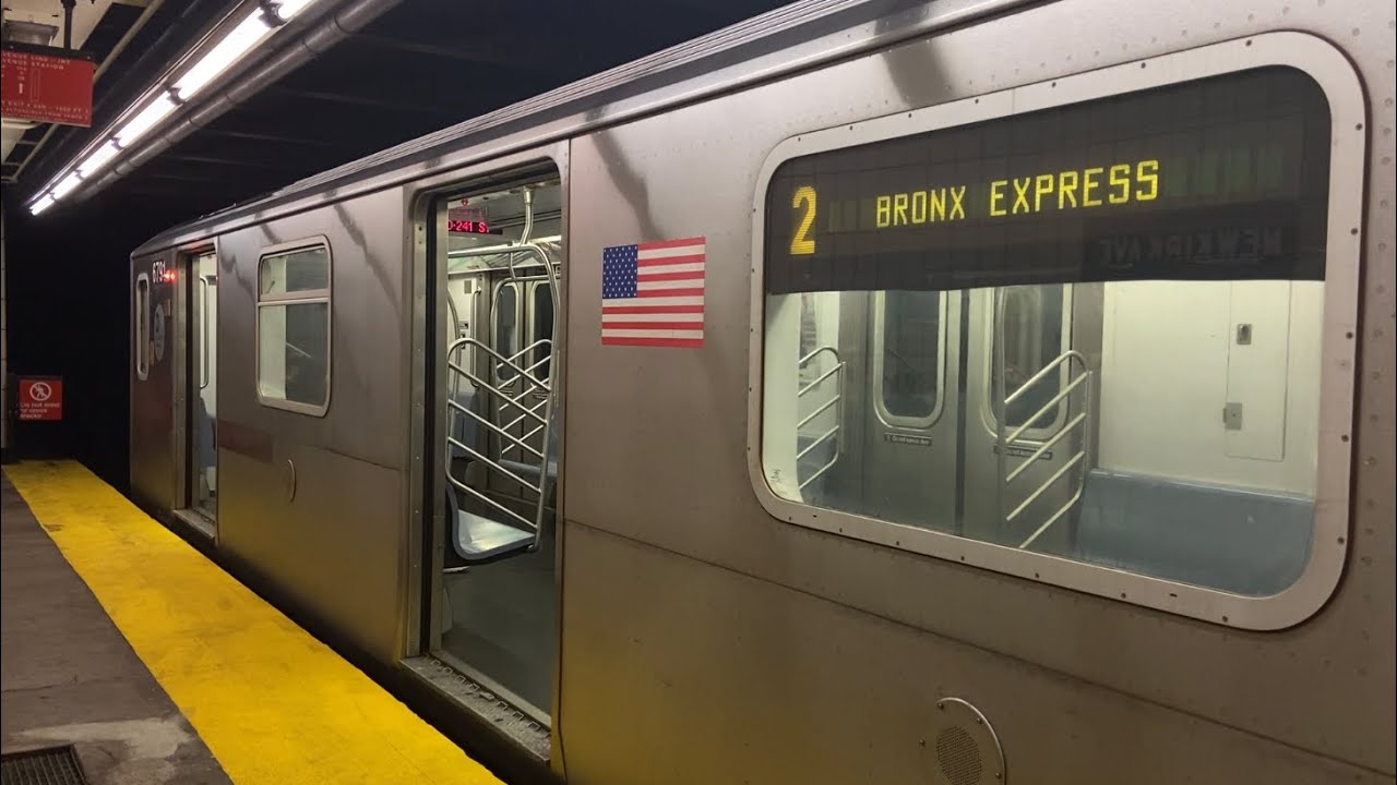 IRT Nostrand Ave Line: Manhattan and Flatbush Ave bound R142 (2) and (5) Trains @ Newkirk Avenue