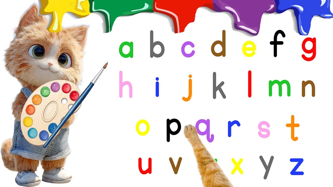 Learn Colors and ABC with Yufi the Cat 🎨🔤 Fun Kids Learning Video #17
