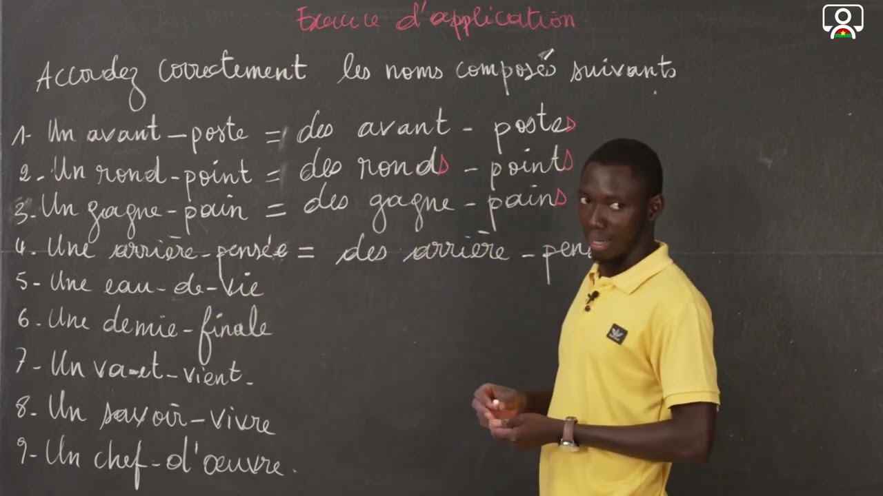 Exercice - 5e - Français - Orthographe : L'accord des noms composés 1/1
