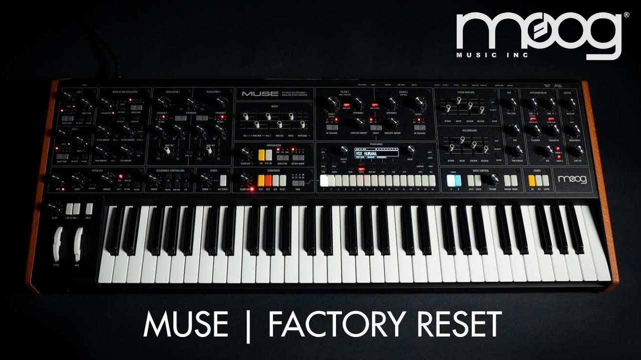 Moog Muse | Factory Reset