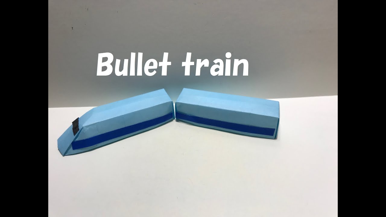 【折り紙・origami】新幹線　Bullet train（Shinkansen）