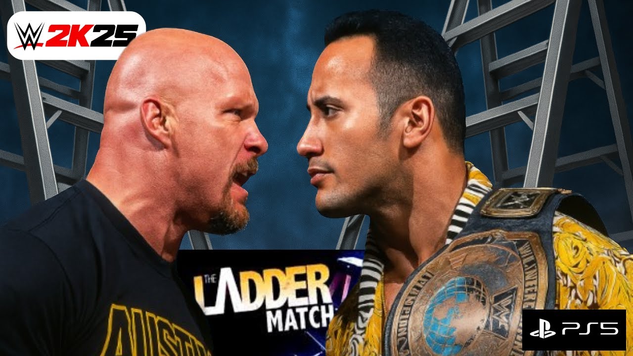 Stone Cold vs Rocky Maivia | Insane Ladder Match at No Mercy! | WWE 2K25 PS5 Hindi Gameplay