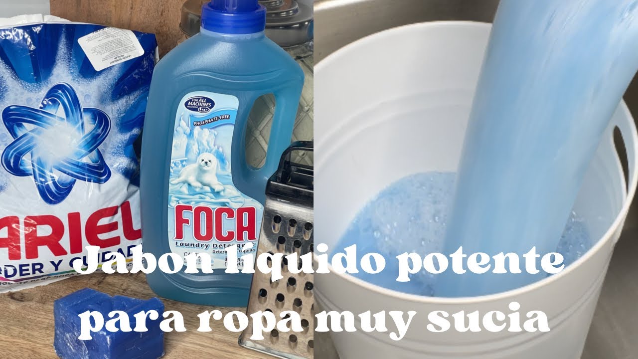 Jabon líquido potente para ropa muy sucia, muy económico y efectivo acompáñame al paso a paso.