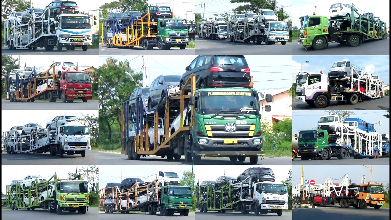 MOBIL NAIK MOBIL !!! TRUCK TRAILER CAR CARRIER MUATAN MOBIL DAIHATSU TOYOTA WULING SUZUKI MITSUBISHI