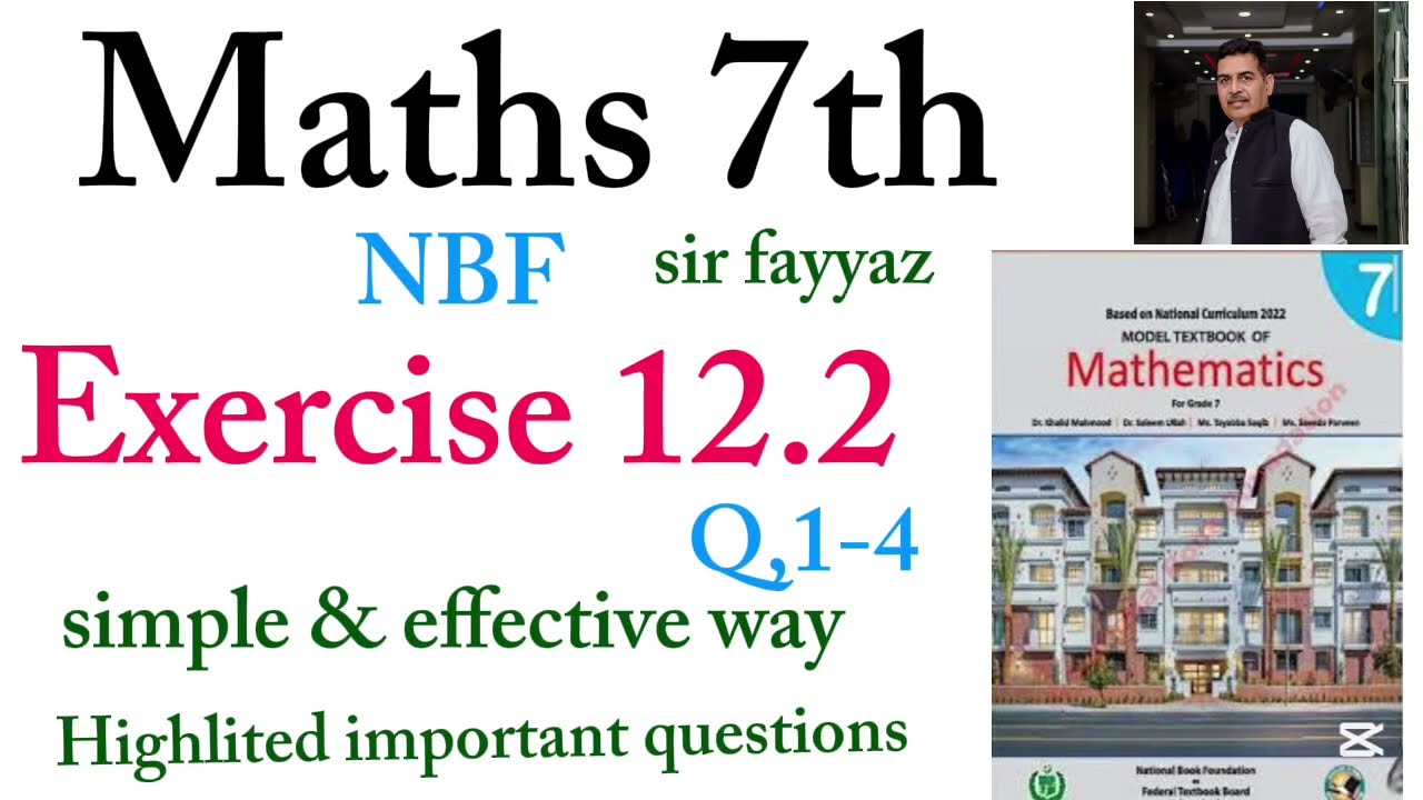 Maths class 7th | exercise 12.2 | Data Handling | ex 12.2 | Q 1-4 | NBF | unit 12 | Sir fayyaz