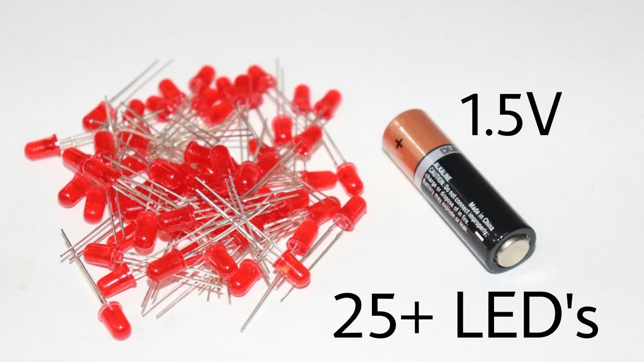 25+ leds from 1.5v battery | joule thief using line coil