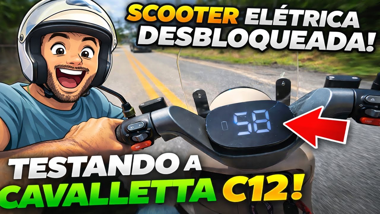 Testando Autopropelido Scooter El&eacute;trica Cavalletta C12 DESBLOQUEADA