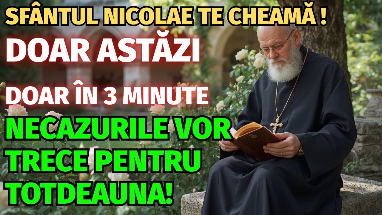 17 MARTIE — SFÂNTUL NICOLAE TE CHEAMĂ! DOAR 3 MINUTE! NECAZURILE VOR TRECE PENTRU TOTDEAUNA!