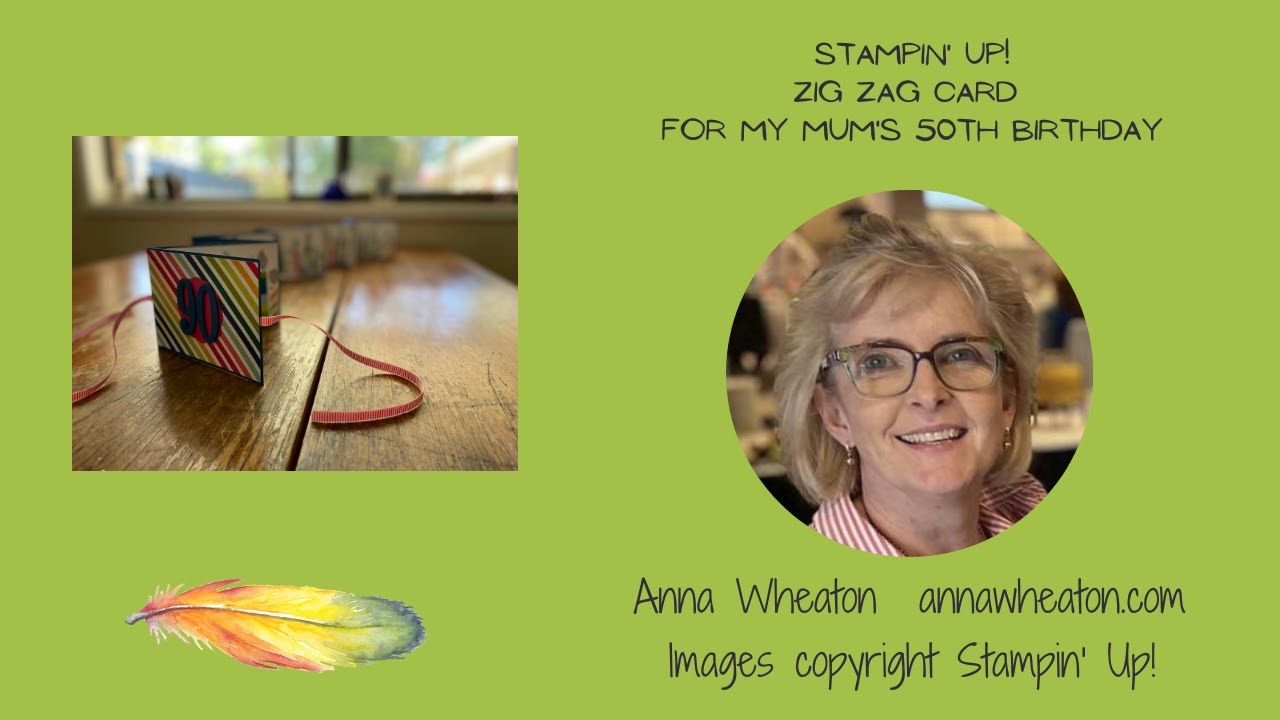 Stampin' Up!  Concertina Card:  My Mum's 90th Birthday card recreated