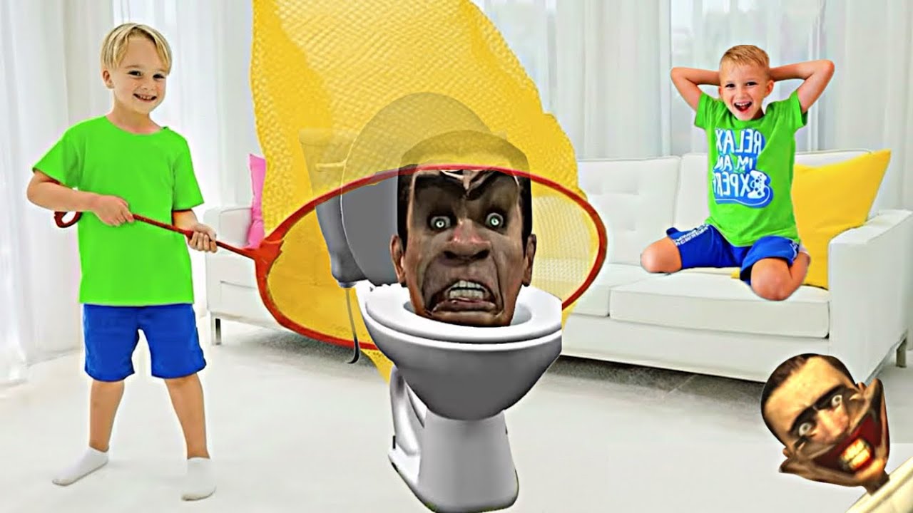 Vlad and Chris Balloon Prank Challenge! Niki with | Skibidi Toilet | Logo Effect 