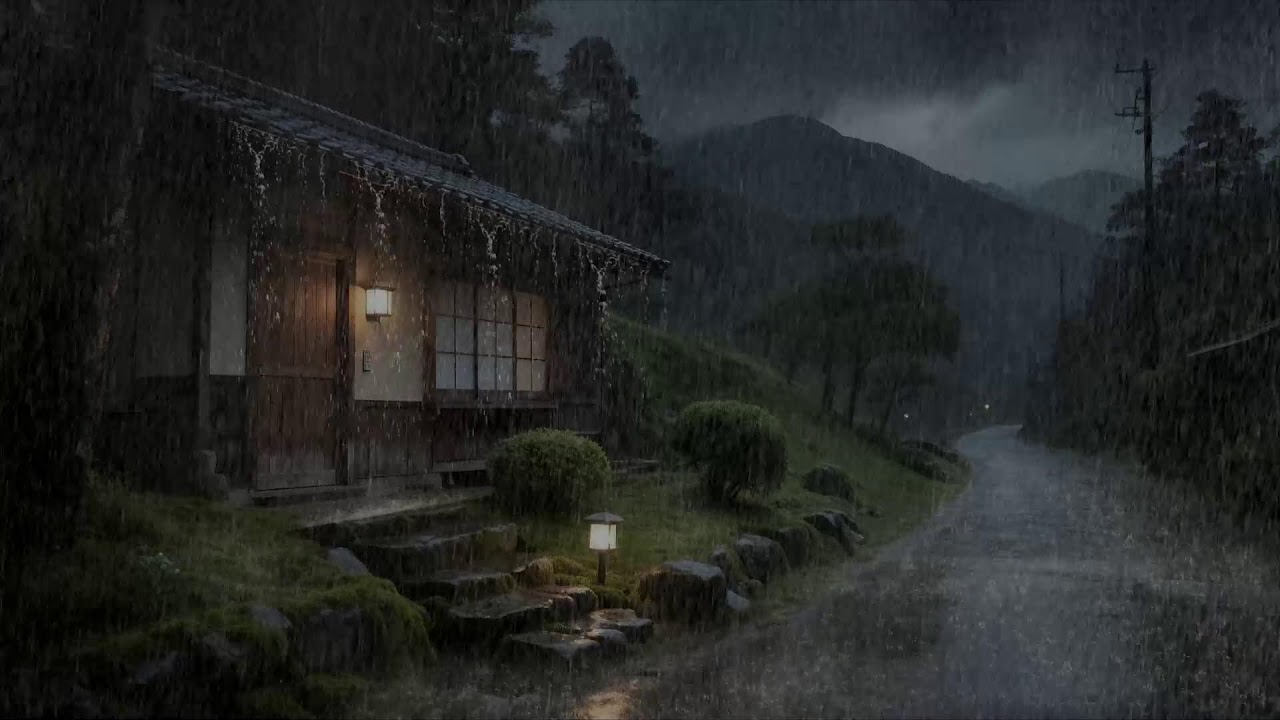 Ease the Spirit 🌧️ Rain Sounds Falling on Tin Roof for Deep Sleep and Focus 😴