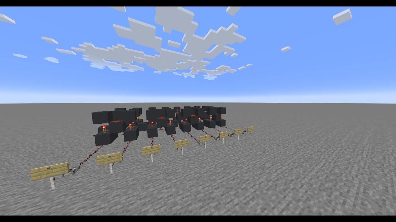 4 Bit Binary Adder In Minecraft Tutorial | Java/Bedrock