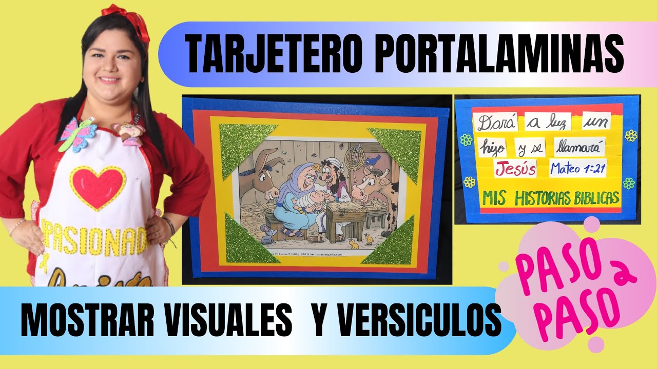 TARJETERO PORTA LAMINAS PARA MOSTRAR AYUDAS VISUALES Y ENSEÑAR VERSICULOS BIBLICOS - ESCUELA BIBLICA