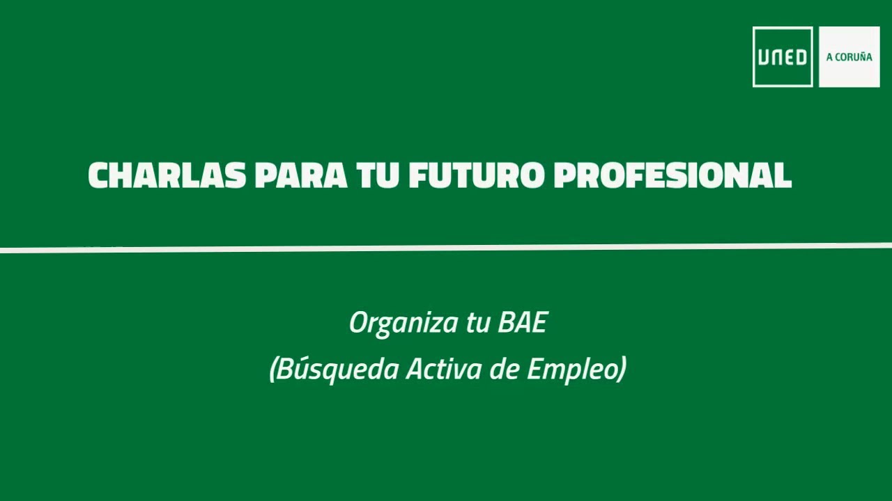 Organiza tu BAE (Búsqueda Activa de Empleo)