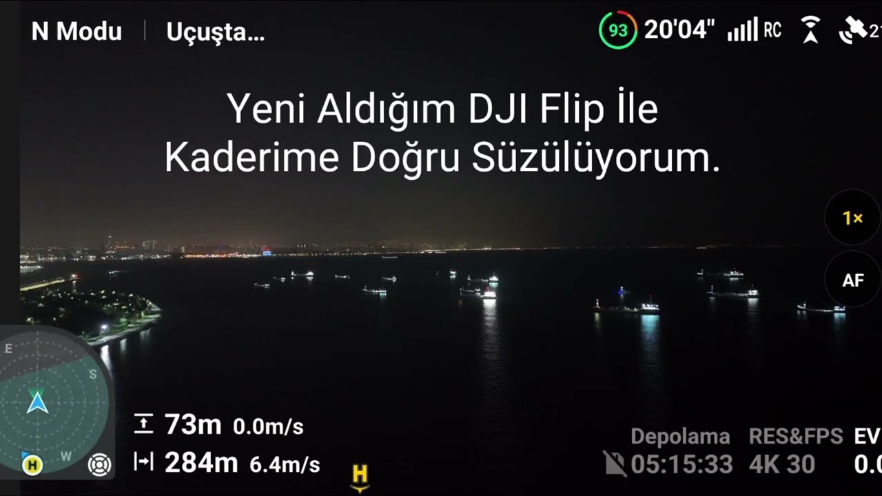 DJI FLIP Drone. İlter. Aynı Uçuşta İki Kez GPS Kaybettim. Hem de Gece Vakti.