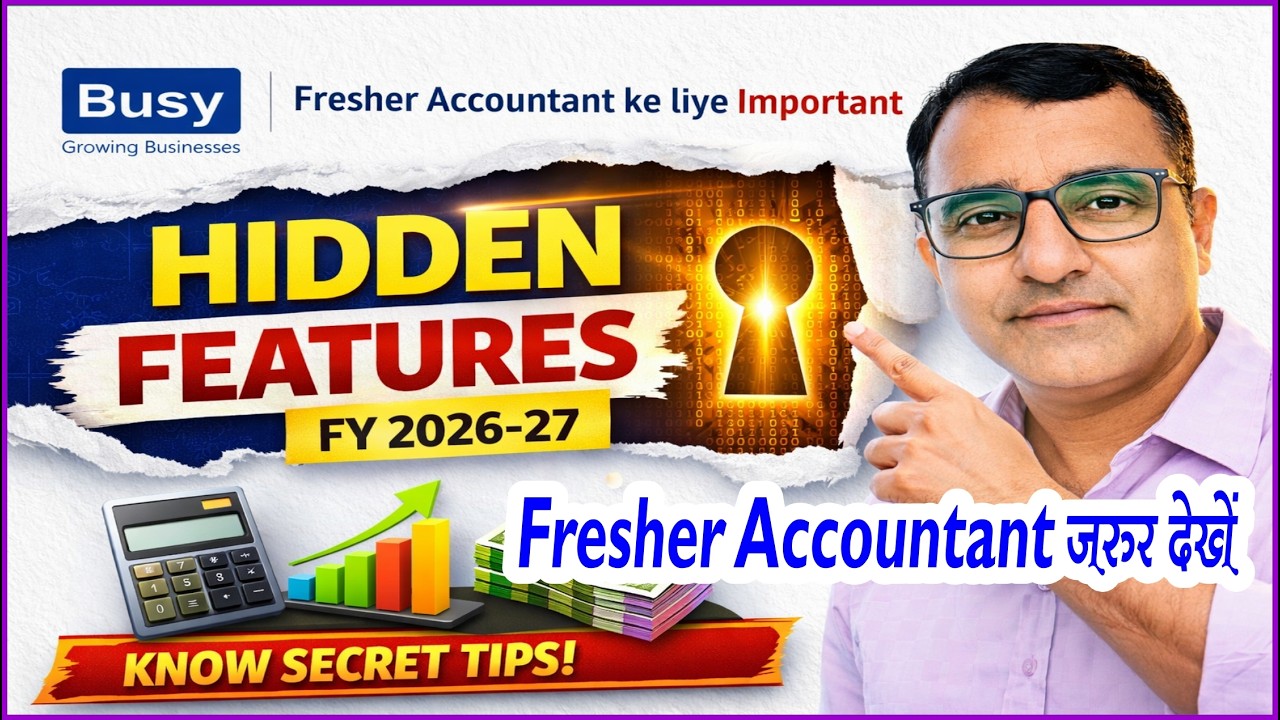 Busy Accounting Software Hidden Features 2026 | Busy Software Secret Tricks for Fresher Accountants
