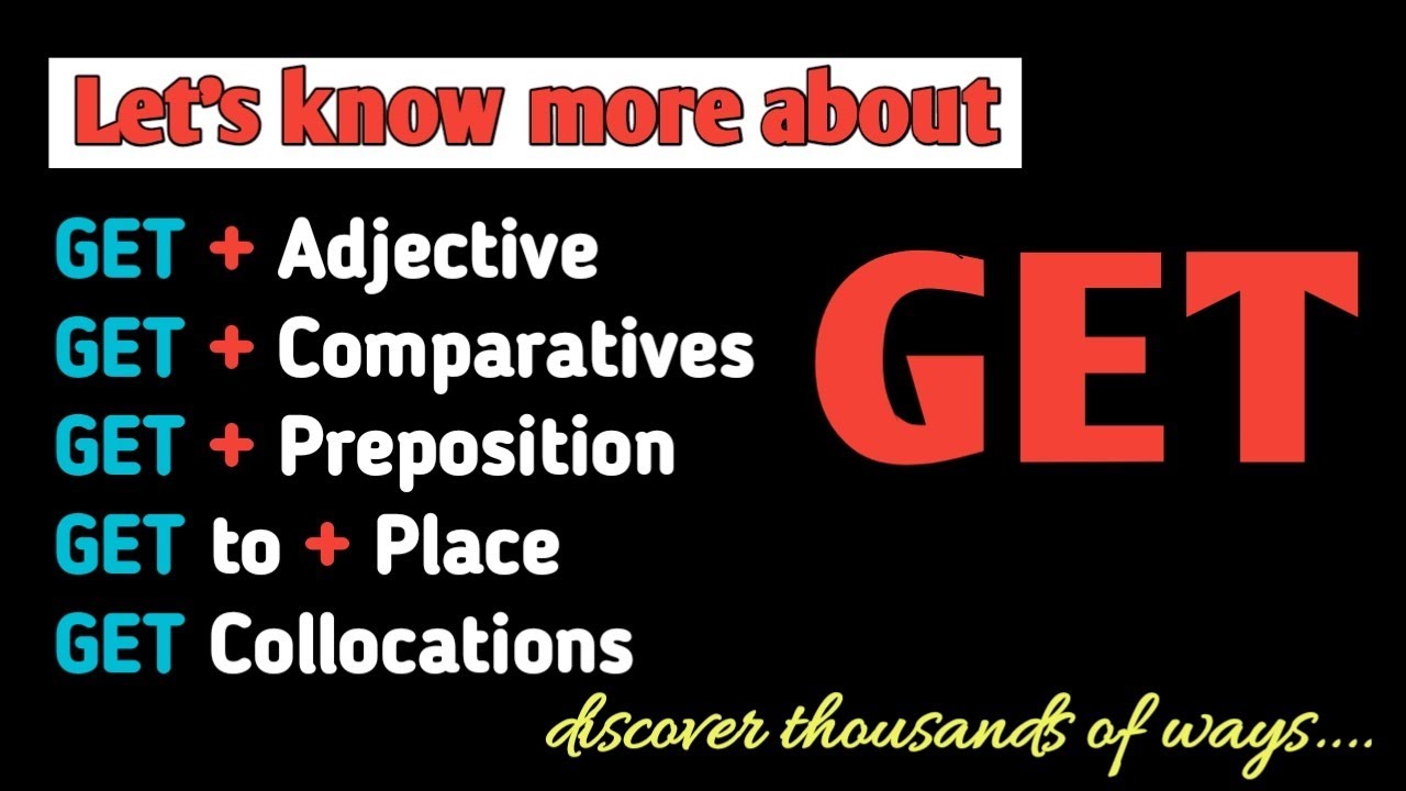 Unique Uses of GET in Different Meanings|Daily Use English Sentences@engmania