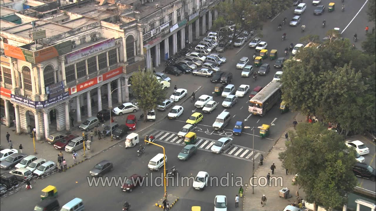 Connaught Place traffic in full swing