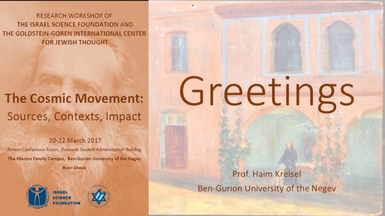 The Cosmic Movement: Sources, Contexts, Impact - Greetings